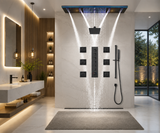 AROMA|47"COMPLETE LUXURY RAINFALL WARERFALL SHOWER SYSTEM LED MUSIC SHOWER SYSTEM