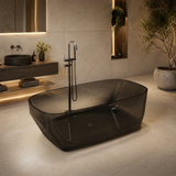 ASPPIRE| 62" Pure Resin Freestanding Bathtub with a Transparent Finish Luxury  Freestanding Bathtub