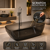 ASPPIRE| 62" Pure Resin Freestanding Bathtub with a Transparent Finish Luxury  Freestanding Bathtub