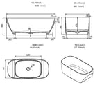 ASPPIRE| 62" Pure Resin Freestanding Bathtub with a Transparent Finish Luxury  Freestanding Bathtub