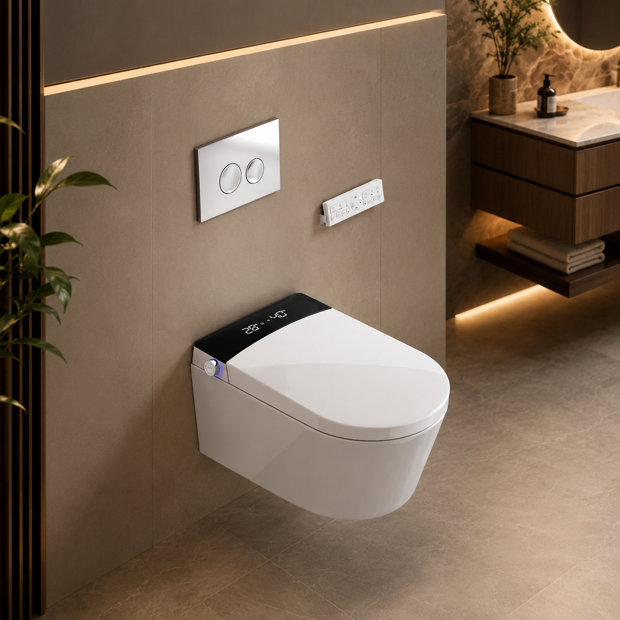 Aveeda| Elongated Wall Mounted Luxury Smart Toilet