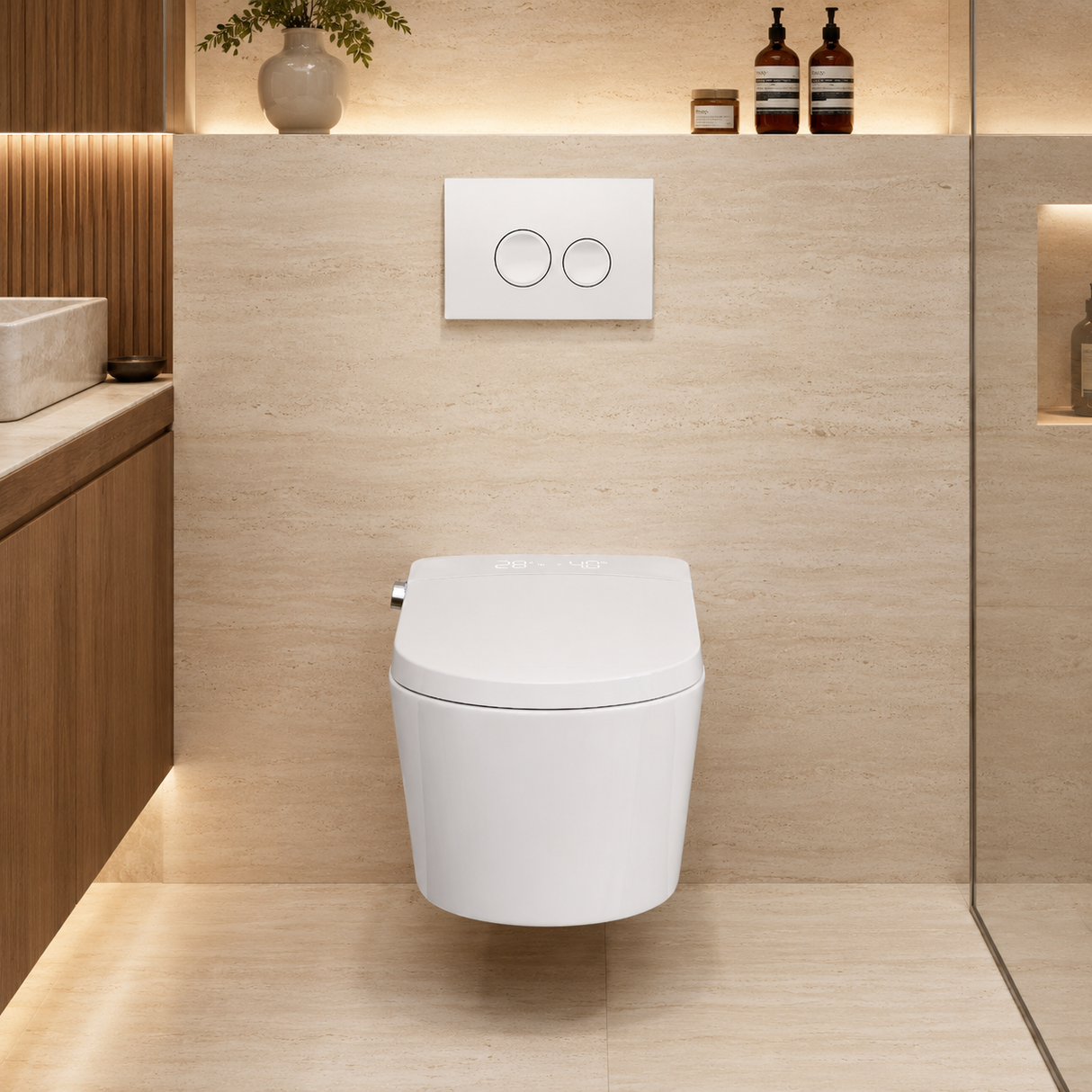 Aveeda| Elongated Wall Mounted Luxury Smart Toilet
