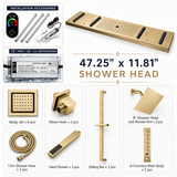 AXIS|47" COMPLETE LUXURY SHOWER SYSTEM WITH BODY JETS DUAL SHOWER SYSTEM