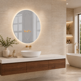 Circle Smart LED Bathroom Mirror Built-in TV screen Android Wi-Fi Bluetooth Intelligent bathroom mirror