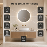 Circle Smart LED Bathroom Mirror Built-in TV screen Android Wi-Fi Bluetooth Intelligent bathroom mirror