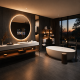 Circle Smart LED Bathroom Mirror Built-in TV screen Android Wi-Fi Bluetooth Intelligent bathroom mirror