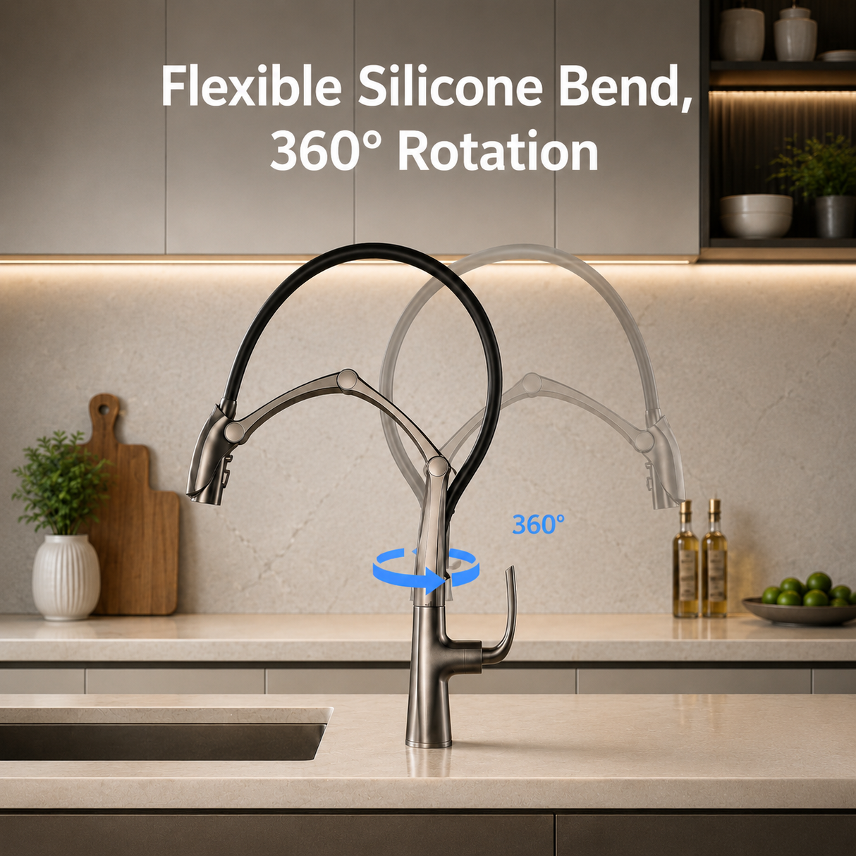 COBRA| PULL DOWN KITCHEN FAUCET WITH LED DISPLAY AND SENSOR