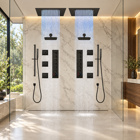 ENCORE|COMPLETE LUXURY DUAL SHOWERHEAD LED MUSIC SHOWER SYSTEM