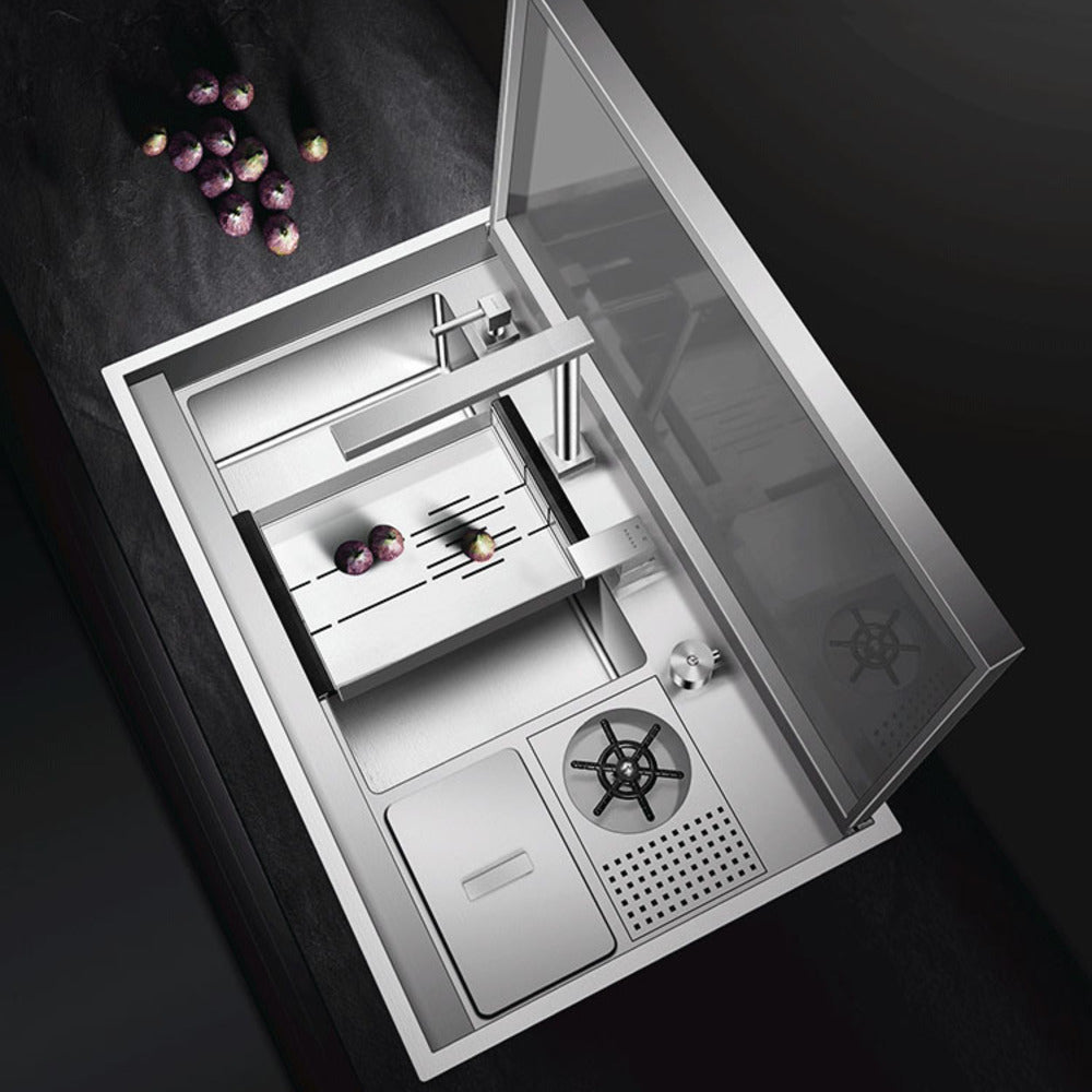 Masory| Complete Luxury Smart Kitchen Sink Stainless Steel Hidden Cup Rinser Sink