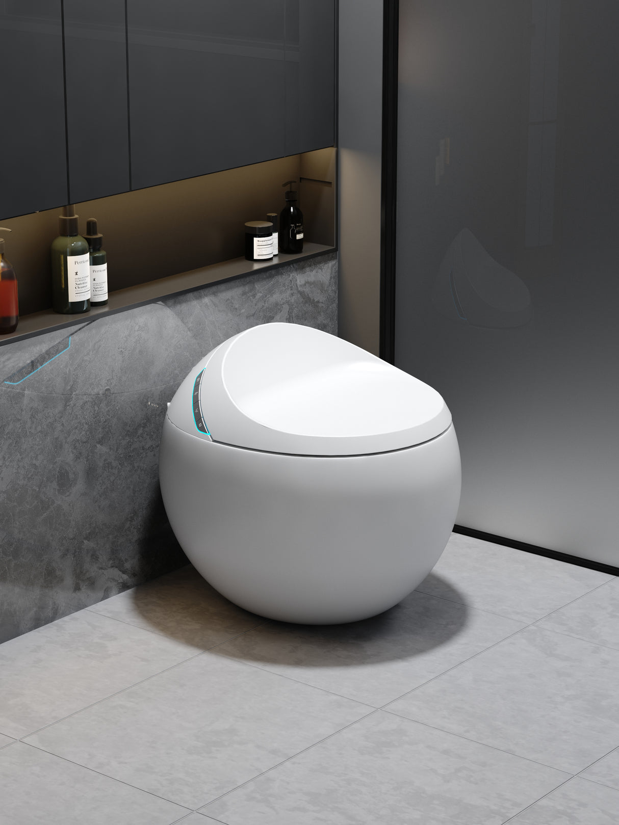 SLT9| One-piece Smart Toilet Round shaped fully automatics  luxury smart toilet