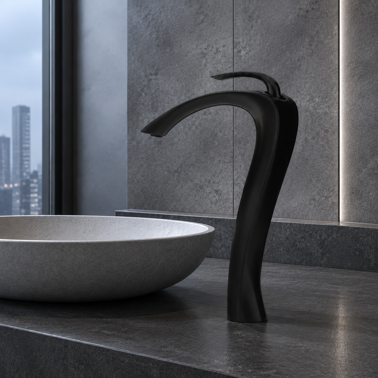 LAVERNE| Single-Hole Bathroom Faucet  Hot & Cold Bathroom Luxury  Faucet