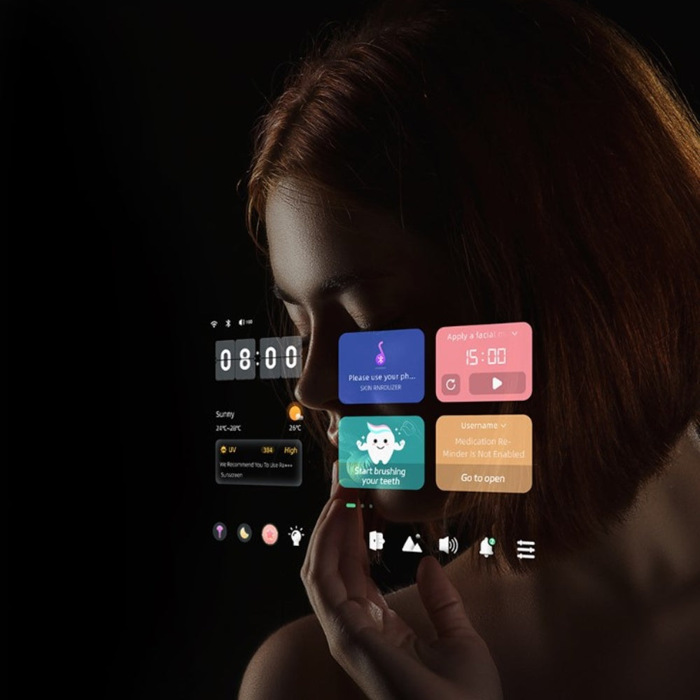 Circle Smart LED Bathroom Mirror Built-in TV screen Android Wi-Fi Bluetooth Intelligent bathroom mirror