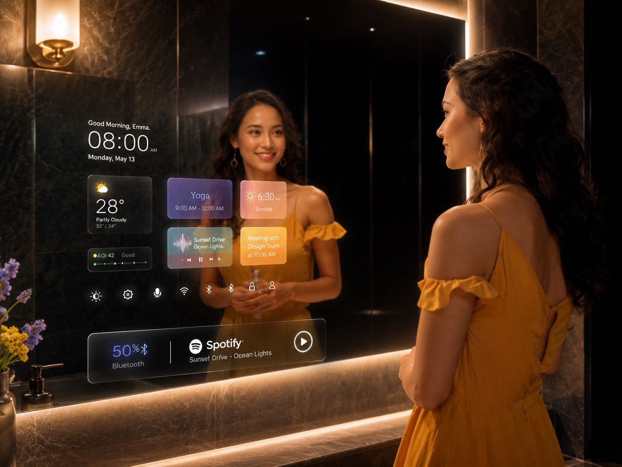 Iris | smart Bathroom Led Mirror Built-in Screen Bathroom Mirror