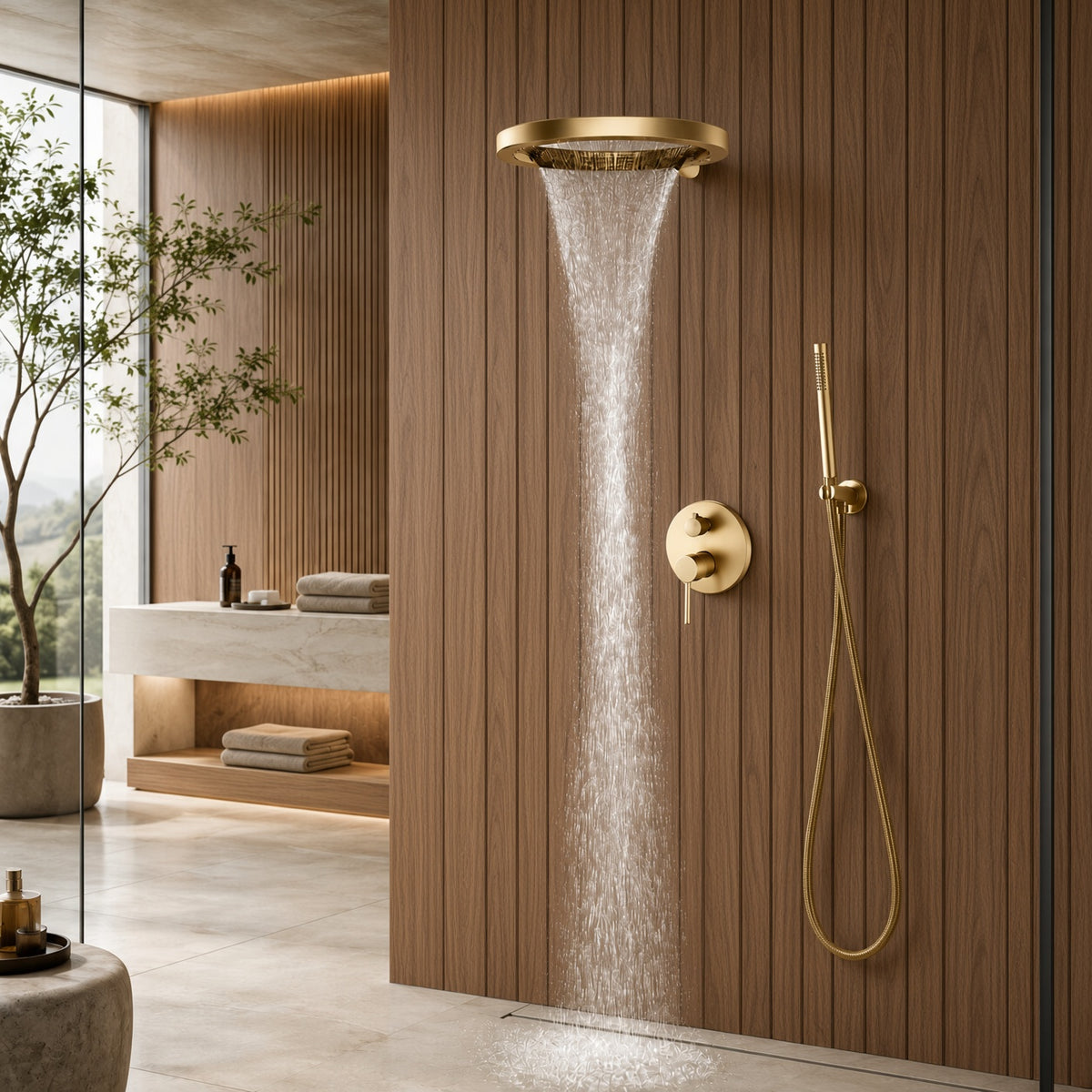 MYST|20" COMPLETE LUXURY SHOWER SYSTEM RAINFALL SHOWER SYSTEM