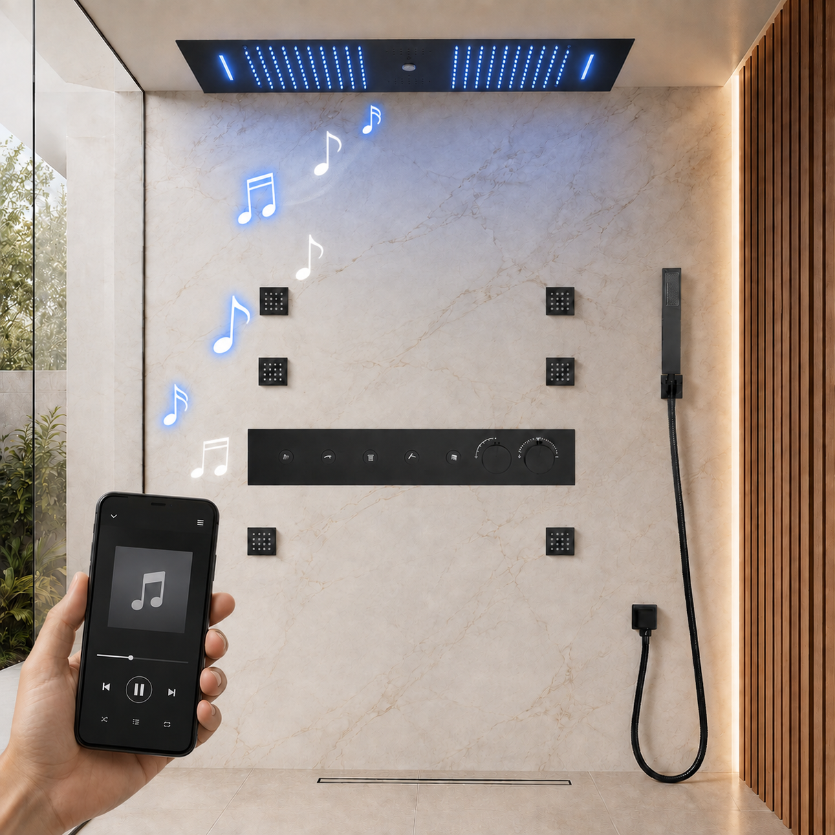 NASHVILE| 36" LUXURY COMPLETE SHOWER SYSTEM