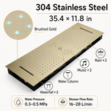 NASHVILE| 36" LUXURY COMPLETE SHOWER SYSTEM