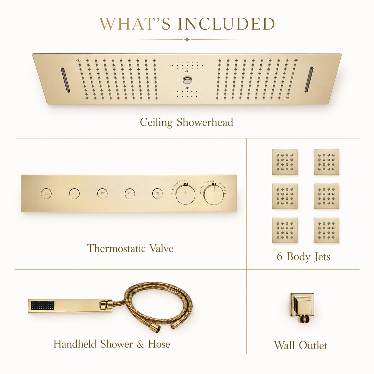 NASHVILE| 36" LUXURY COMPLETE SHOWER SYSTEM