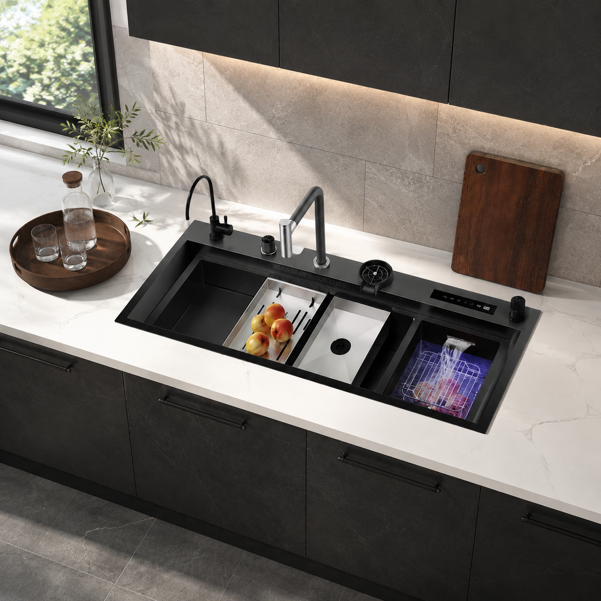 NIX|45"in Complete Kitchen Sink with Hydro Purification Digital Display Kitchen Sink