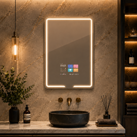 REEF Smart LED Bathroom Mirror Built-in TV screen  Wi-Fi Bluetooth Intelligent bathroom mirror