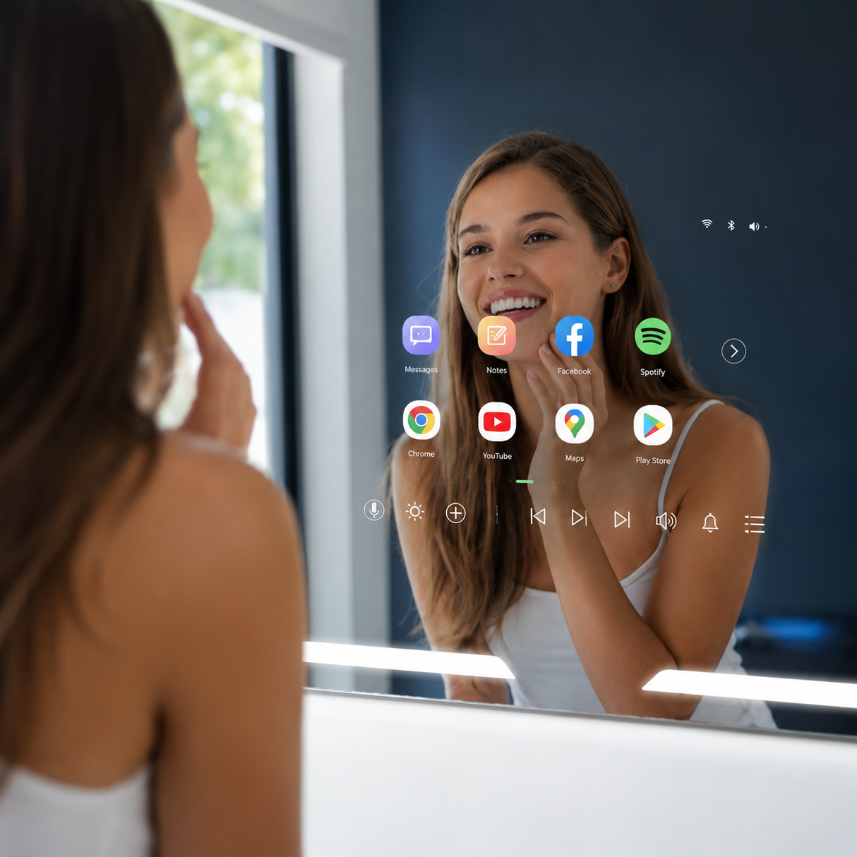 Iris | smart Bathroom Led Mirror Built-in Screen Bathroom Mirror