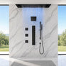 SAFARI black complete shower system with three body jets and handheld shower