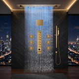 SAFARI luxury LED rainfall shower system with Bluetooth music and digital display