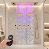 SEVILLE|36" X 16" COMPLETE SHOWER SYSTEM RAINFALL WATERFALL SHOWER SET