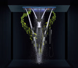 AROMA|47"COMPLETE LUXURY RAINFALL WARERFALL SHOWER SYSTEM LED MUSIC SHOWER SYSTEM