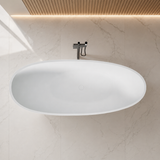 SLATE|74"FREE STANDNING BATHTUB SOLID SURFACE STONE RESIN  SOAKING TUB