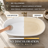 SLATE|74"FREE STANDNING BATHTUB SOLID SURFACE STONE RESIN  SOAKING TUB