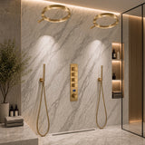 SPHERE 20 in Complete Dual Showerhead System – Luxury Ring Rainfall Shower Set