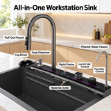 SURFACE|29.5" COMPLETE WORKSTATION KITCHEN SINK CUP RINSER KITCHEN SINK