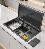 Masory| Complete Luxury Smart Kitchen Sink Stainless Steel Hidden Cup Rinser Sink