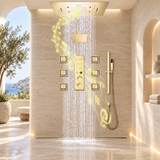 VIVRY 32-inch luxury LED music shower system in a modern bathroom