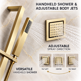 VIVRY adjustable body jets and handheld shower with sliding bar