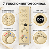 VIVRY high-flow 7-function thermostatic shower valve with digital display