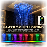 VIVRY LED showerhead ambient lighting feature