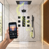 VIVRY|32" COMPLETE LUXURY SHOWER SYSTEM RAINFALL WATER MIST SPRAY SHOWER SYSTEM