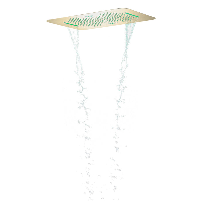 DOVI|23" Ceiling Mounted  Complete LED Music Shower Set Rainfall and Waterfall