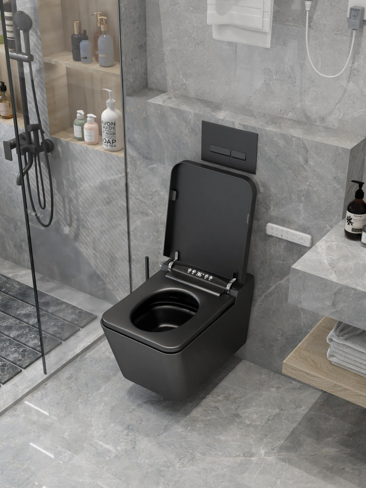 AFOONA| ONE PIECE FLOOR OR WALL HUNG LUXURY SMART TOILET SMART TOILET