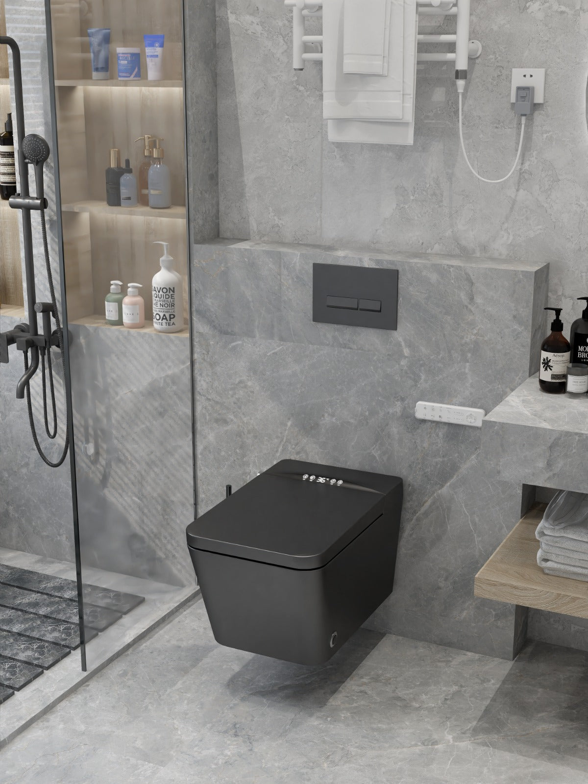 AFOONA| ONE PIECE FLOOR OR WALL HUNG LUXURY SMART TOILET SMART TOILET