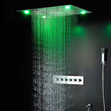 ASPEN 31" Complete Luxury LED Music Shower Set Rain Waterfall Mist Spray Functions Smart Living and Technology