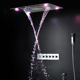 ASPEN 31" Complete Luxury LED Music Shower Set Rain Waterfall Mist Spray Functions Smart Living and Technology