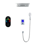 Arizona Luxury 16" x 16" LED Music Shower Rain & Waterfall Functions with Digital Control Smart Living and Technology