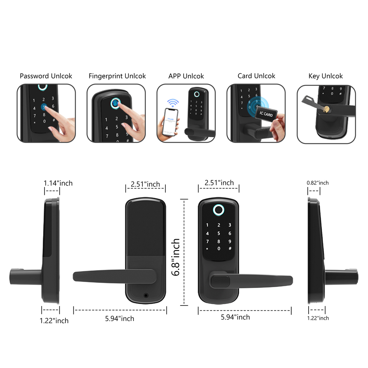 B7 - Smart Biometric Finger Print Door Lock  Passcode , Card , Tuya App Smart Living and Technology