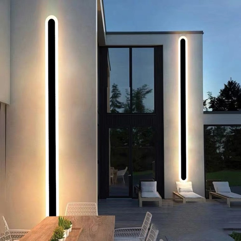 BLACK LUNA | 78" Long LED Wall Light IP65 Waterproof Indoor/Outdoor- Black Smart Living and Technology