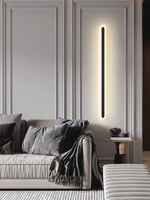 BLACK LUNA Luxury Modern Design 31 inch H  LED Wall Lamp IP65 Waterproof Indoor/Outdoor- Black Smart Living and Technology