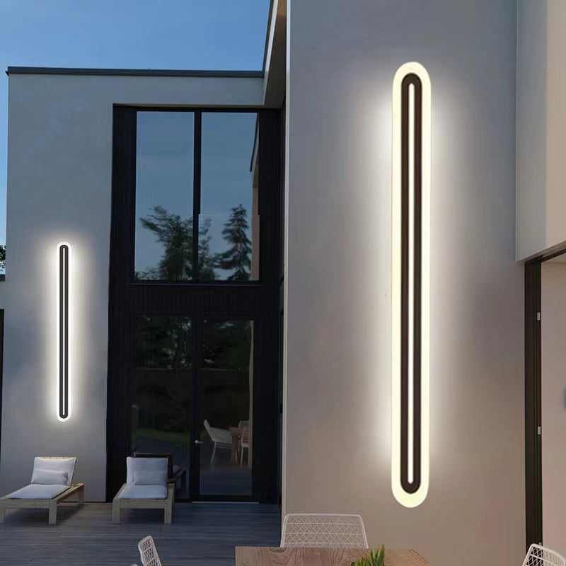 BLACK EDGE |  Long LED Wall Light IP65 Waterproof Indoor/Outdoor- Black