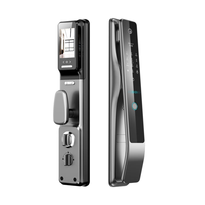 CRUDE BRONZE | Smart  Biometric Fingerprint Door Lock Built-in HD Camera & Doorbell Remote App Control Smart Living and Technology