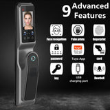 ENERGY- Smart Door Lock Face Recognition Palm Scan Biometric Fingerprint and Remote Wi-Fi App  , Built-in Camera and Doorbell Smart Living and Technology